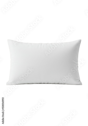 Isolated White Pillow for Comfort Bedroom Sleep Soft Textile Rest