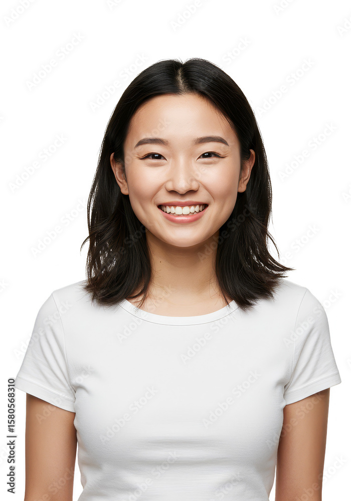 Portrait Of A Smiling Young Asian Woman With Transparent Background Portrait Of A Smiling Young Asian Woman With Transparent Background