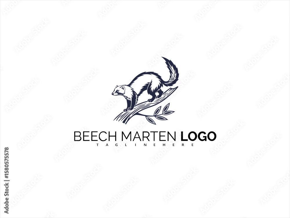 Minimal Beech Marten Logo in Monochrome Line Illustration. Stylish Wildlife Vector for Eco Goods, Natural Packaging, and Conservation Branding.
Minimal Beech Marten Logo in Monochrome Line Illustration. Stylish Wildlife Vector for Eco Goods, Natural Packaging, and Conservation Branding.