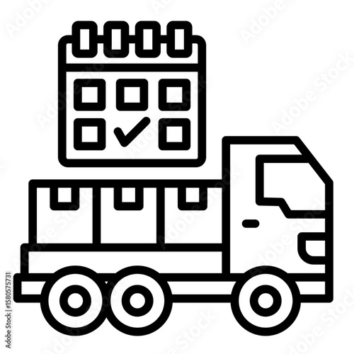 Delivery Schedule  Icon Element For Design