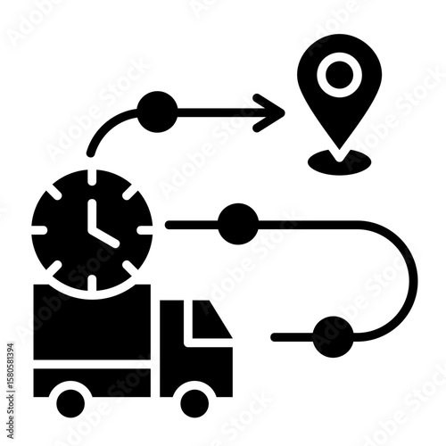 Real-Time Tracking  Icon Element For Design