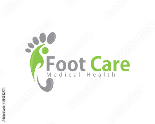 foot care logo creative medical clinic health massage design concept