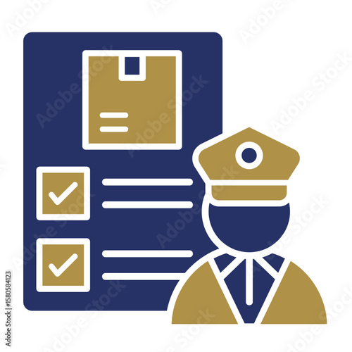 Customs Clearance  Icon Element For Design
