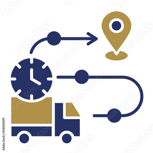 Real-Time Tracking  Icon Element For Design