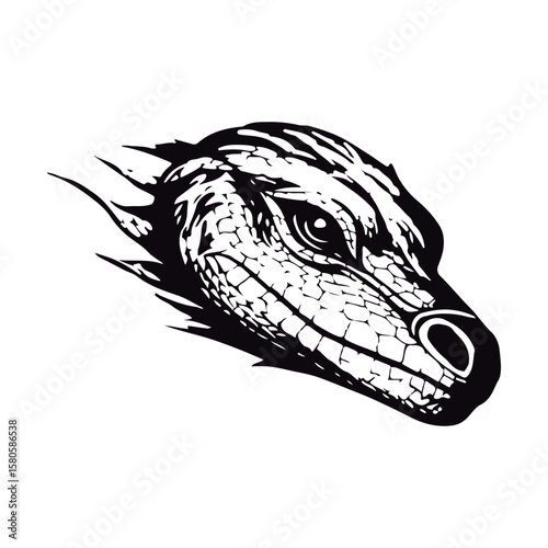 Coloring book for children baby alligator vector illustration isolated on a white background.