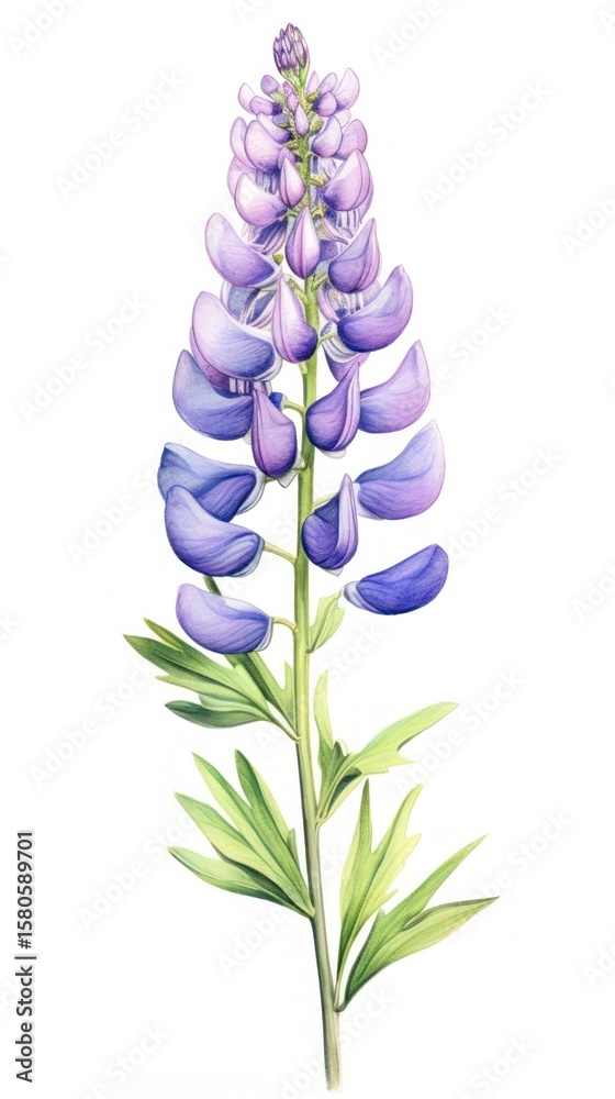 Fototapeta premium Illustration botanical drawing flower.