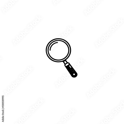 Magnifying glass tool isolated on white background
