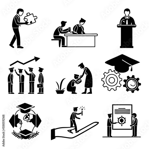 Educational and professional advancement through diverse academic activities and career development pursuits in various settings