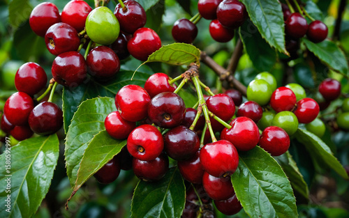Wallpaper Mural Close-Up of Ripening Coffee Cherries Torontodigital.ca