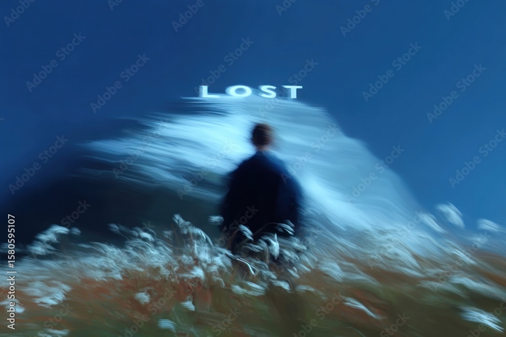 Obraz premium Lost landscape person nature.