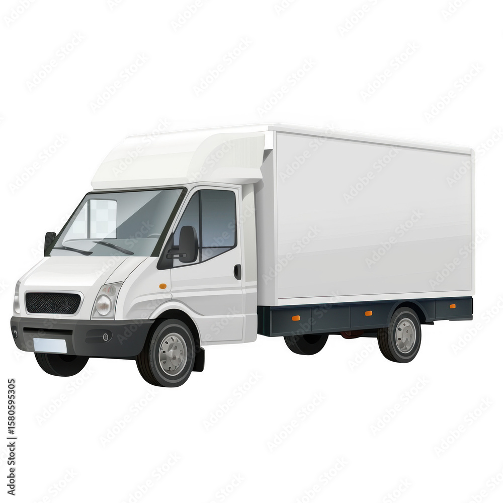 Moving van isolated on white and transparent background Moving van isolated on white and transparent background