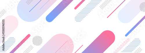 banner background geometric shape pink and blue gradient .simple design. abstract memphis.colorful.abstract memphis. vector eps 10