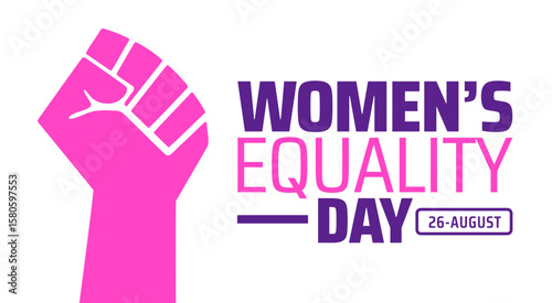 women’s equality day background, banner or poster design template. observed every year in August. Holiday concept. Use to any Template, card, poster, placard, template.