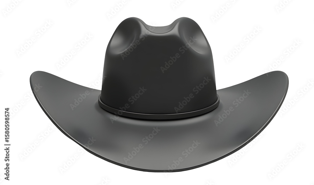 Classic black cowboy hat embodies rugged western style and timeless appeal. Durable Classic black cowboy hat embodies rugged western style and timeless appeal. Durable
