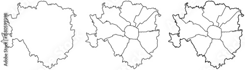 Milan map – vector illustration of districts, streets, and landmarks in Italy's fashion capital