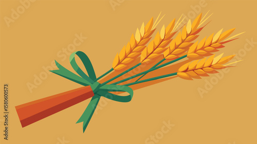 Decorative Wheat Sheaf with Ribbon.