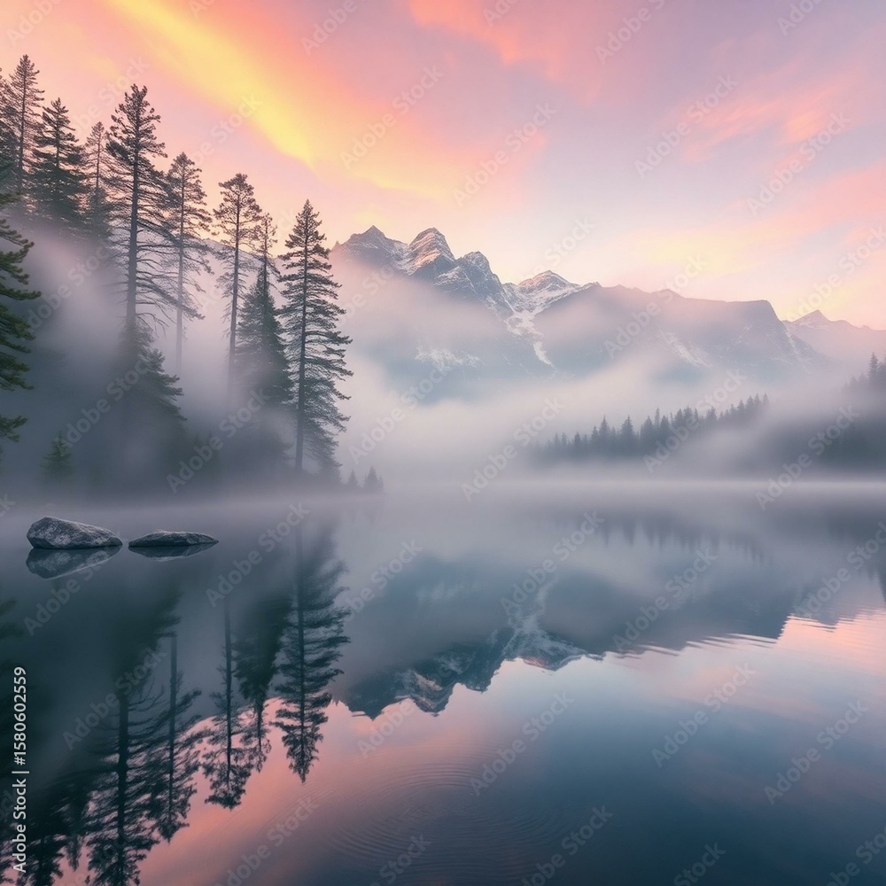 Fototapeta premium sunrise in the mountains