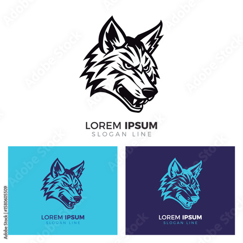 Coyote Simple Logo Vector Icon Illustration.