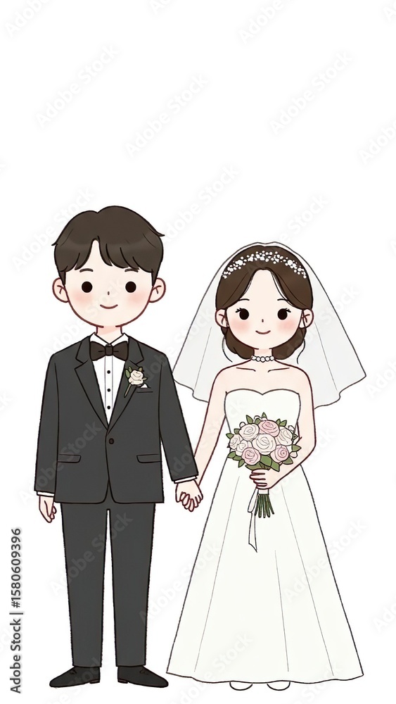 Wedding Couple Illustration & Photo Pack Wedding Couple Illustration & Photo Pack