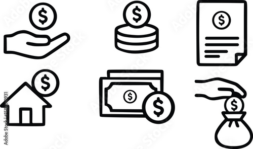 This vector displays the Savings and Finance Lines