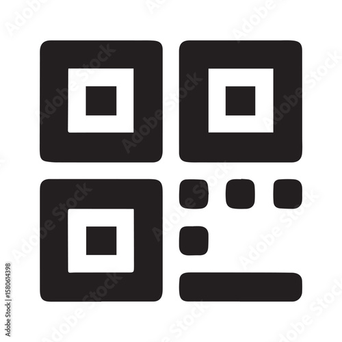 black and white square buttons set