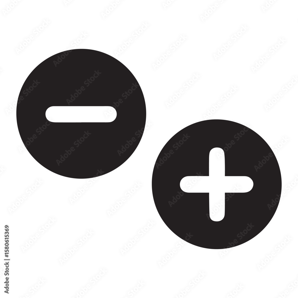 Obraz premium plus and minus buttons