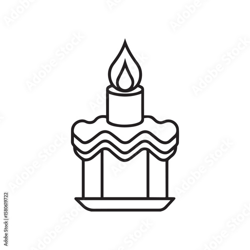 birthday cake with candles