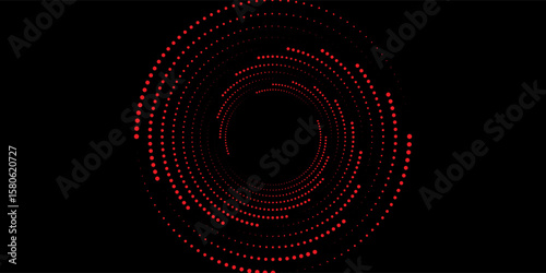 Modern abstract background. Spiral logo  icon or design element. Black dots on a white background and white dots simple