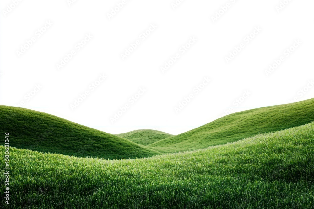 Obraz premium Rolling Green Hills green landscape scenery.