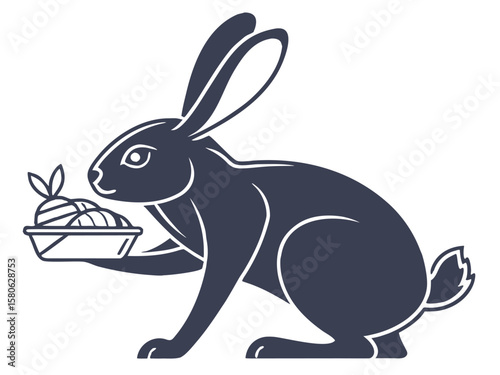rabbit with a gift