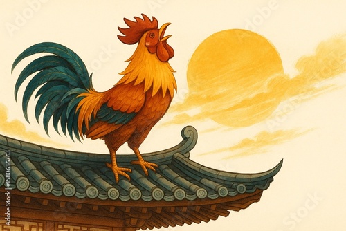 Proud rooster on Chinese rooftop.jpg
