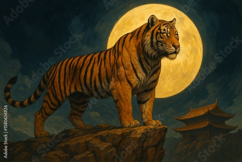 tiger on cliff under moonlight.jpg