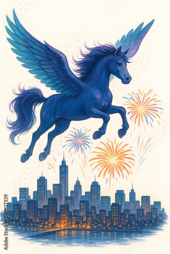 pegasus flying over city fireworks.jpg