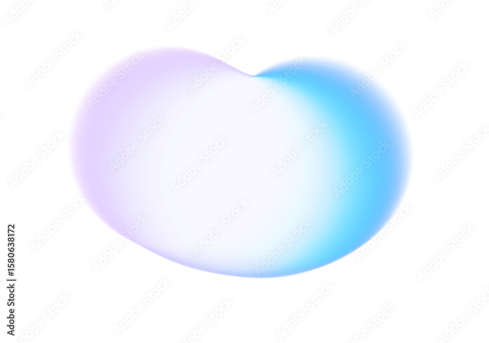 Obraz premium Blue orange green yellow gradient shape isolated PNG. Transparent trendy overlay on soft blurry background with smooth glowing flow for modern poster, header or design element