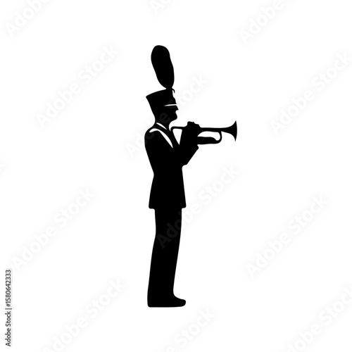 marching band silhouette, marching band vector