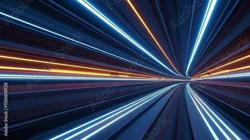 Speed Light Tunnel Motion Graphic Animation
