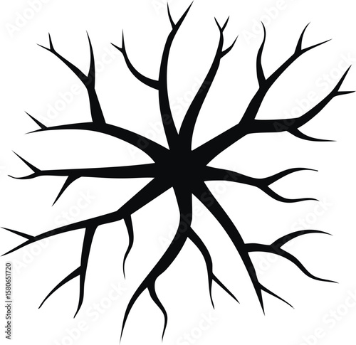 Silhouette of cracks silhouette design black