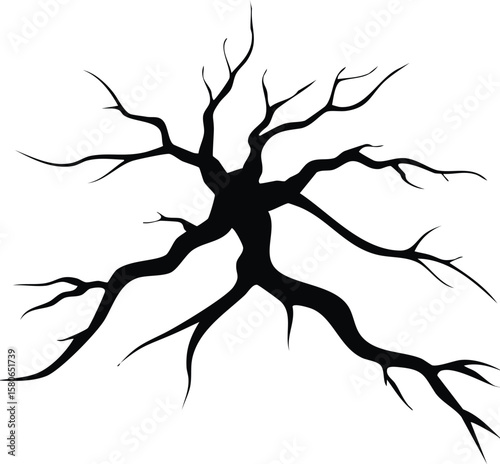 Silhouette of cracks silhouette design black