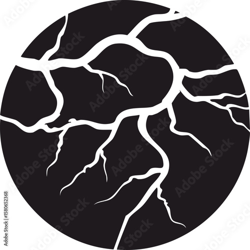Silhouette of cracks silhouette design black