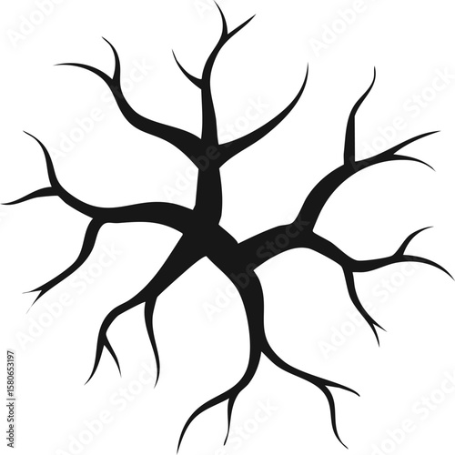Silhouette of cracks silhouette design black