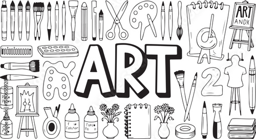 "Creative Tools: A Hand-Drawn Art Collection"