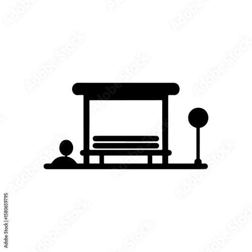 bus stop icon, bus stop vector