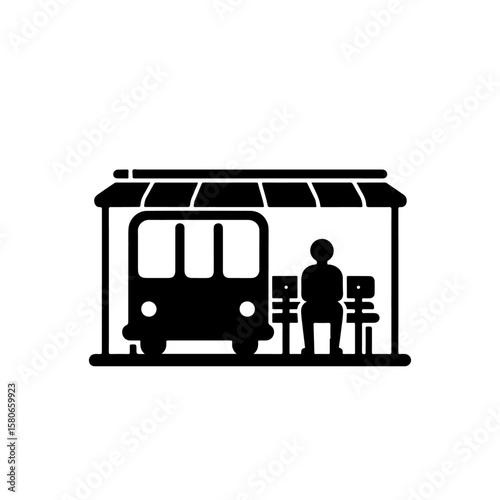bus stop icon, bus stop vector