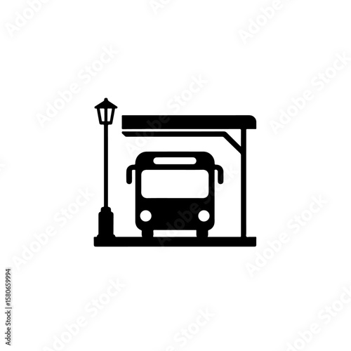 bus stop icon, bus stop vector