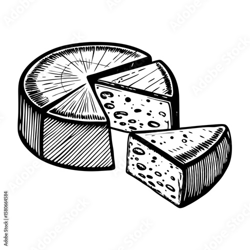 Cheese platter with brie and camembert served as a delicious gourmet dish. This cheese platter presents brie and camembert, perfect for elegant tasting events and appetizer offerings.