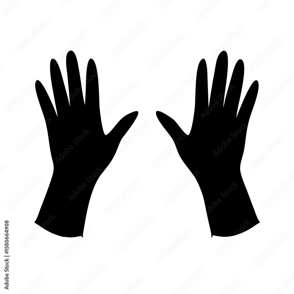 Obraz premium hands in gloves vector, hands vector art