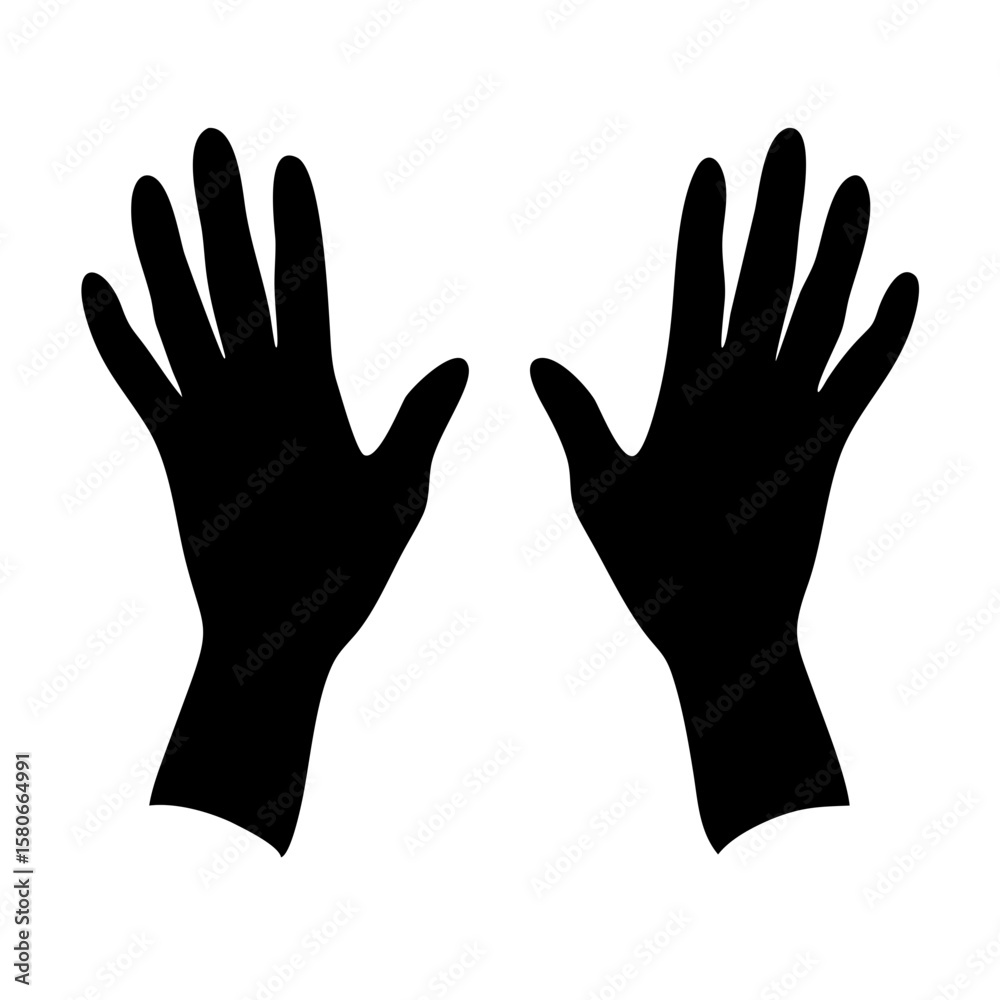 Fototapeta premium hands in gloves vector, hands vector art