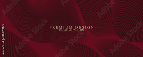 Premium background design with diagonal line pattern in maroon colour. Vector horizontal template for digital business banner, formal invitation, luxury voucher, prestigious gift certificate