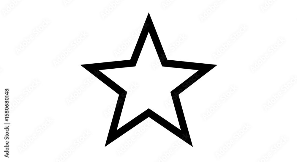Fototapeta premium Black Star Icons Collection