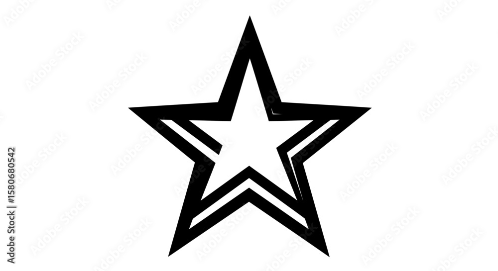 Fototapeta premium Black Star Icons Collection